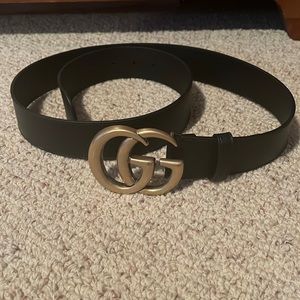 Gucci Leather Belt with Double G buckle
